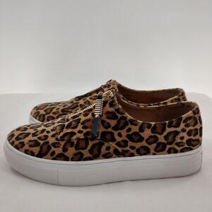 Madden girl cheetah print faux fur sneakers